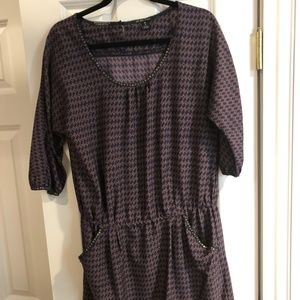 Mini dress with geometric print